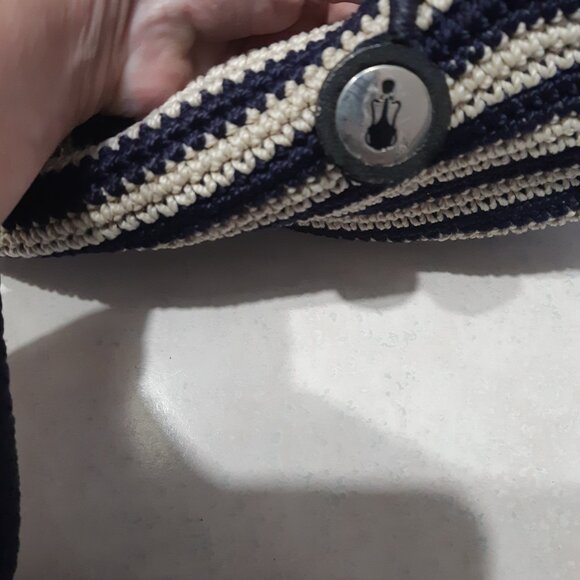 The Sak - crocheted purse handbag - Navy and beige - Picture 13 of 15